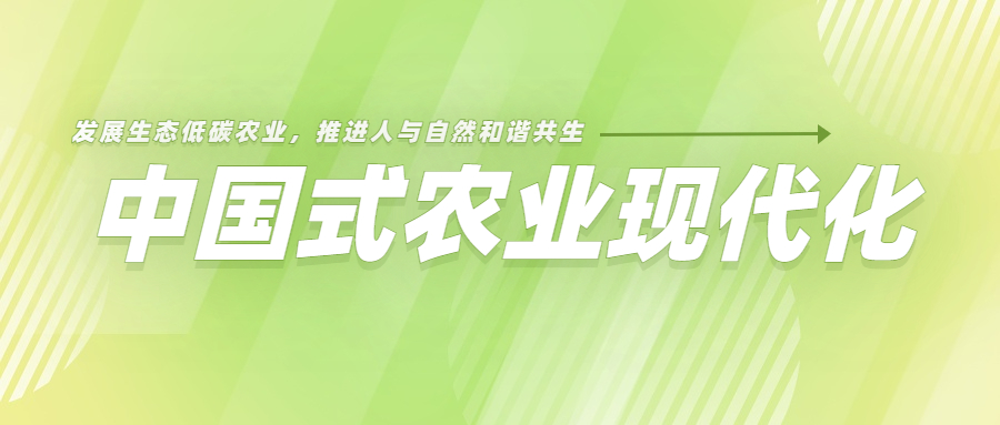 發(fā)展生態(tài)低碳農(nóng)業(yè)，推進人與自然和諧共生的中國式農(nóng)業(yè)現(xiàn)代化